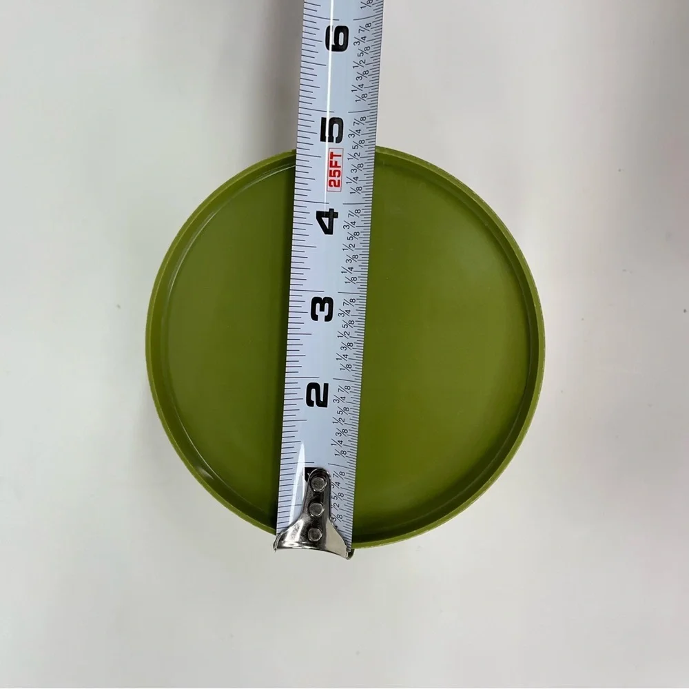 Vintage Pyrex 4x5” Glass Store'n See glass 0640 canister jar Avocado Green